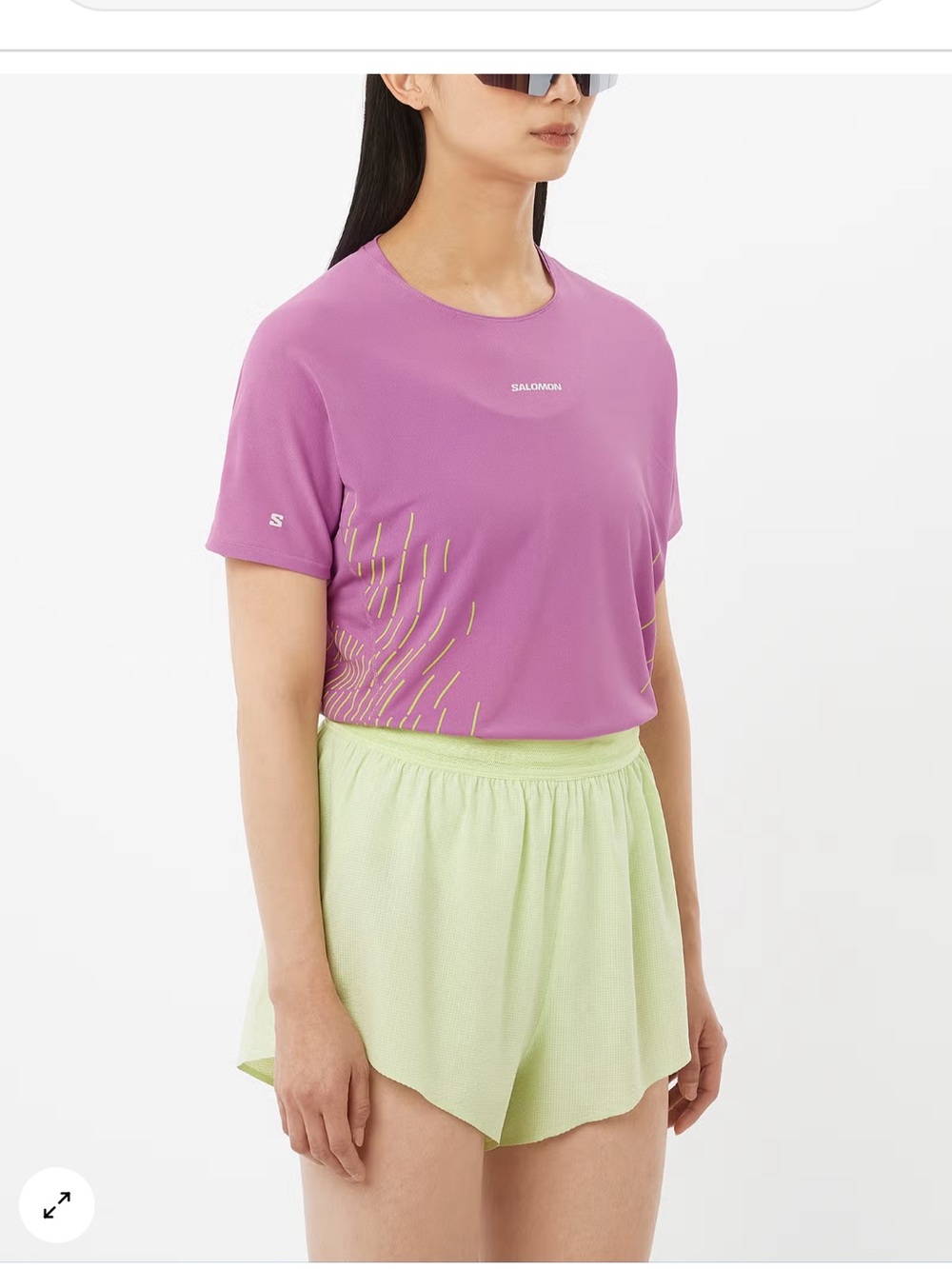 Salomon SENSE AERO GRAPHIC
Short Sleeve T-Shirt Size Small Iris Orchid NWT